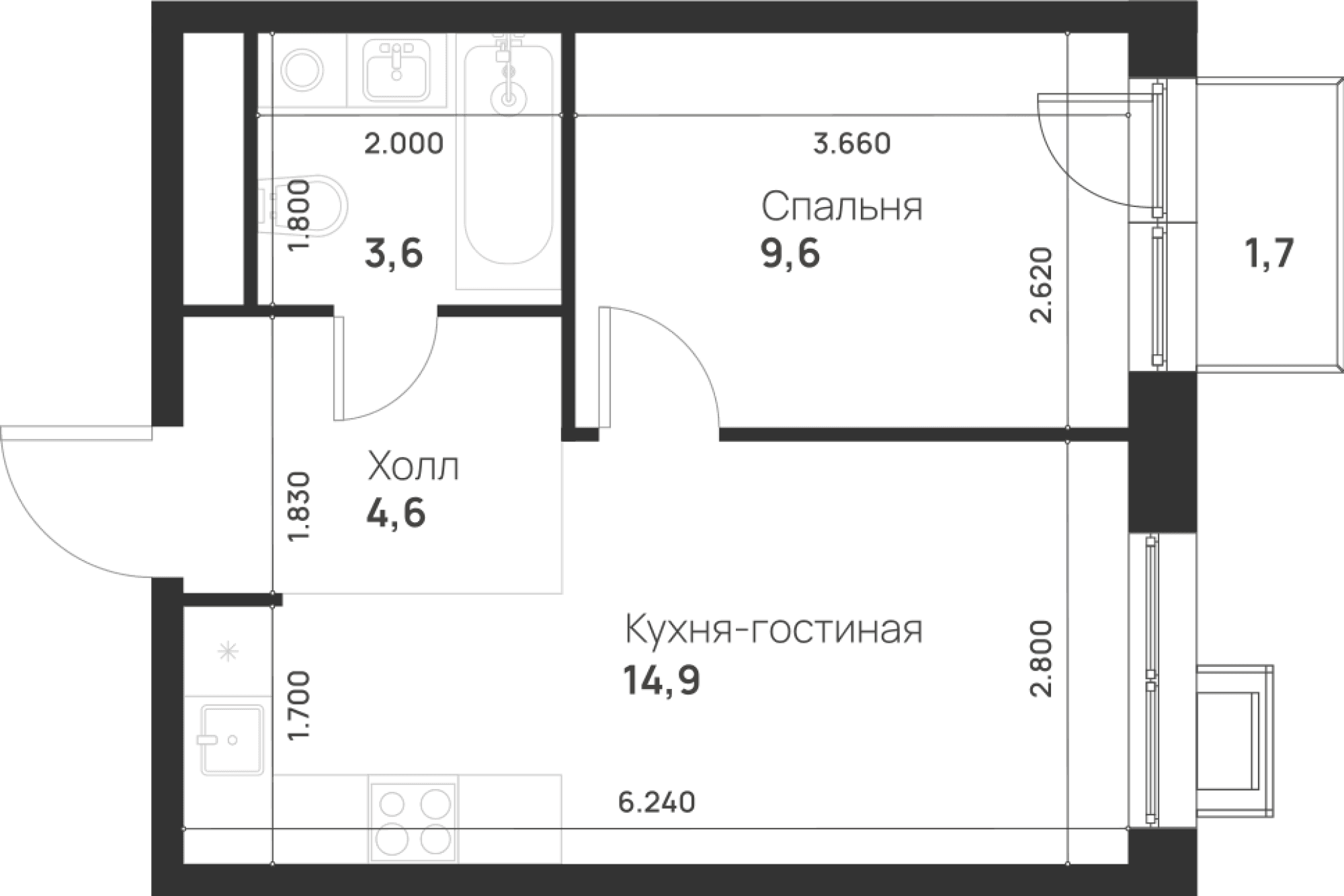 Foreville Москва — планировка 1