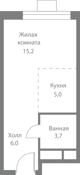 Stellar City Москва — планировка Студия