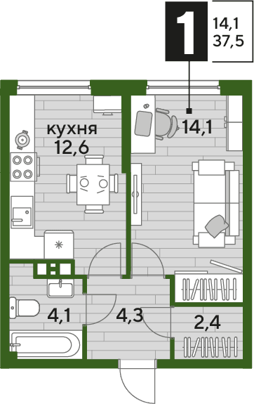 DOGMA PARK Краснодар — планировка 1