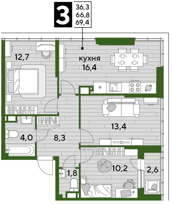 DOGMA PARK Краснодар — планировка 3