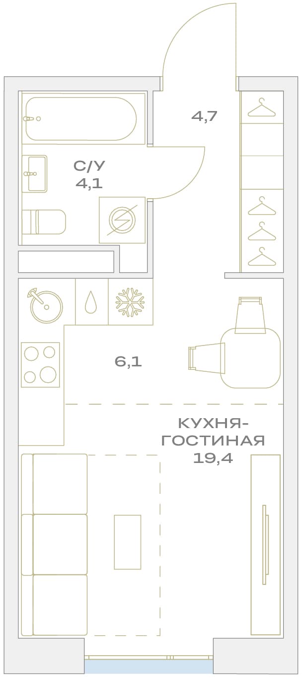Детали Москва — планировка 1