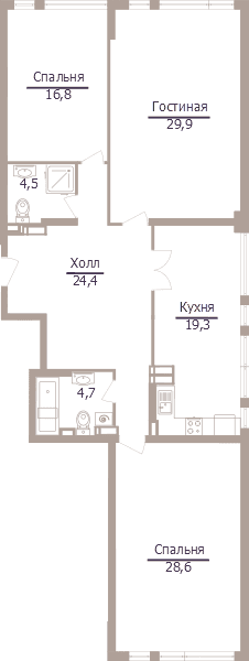 ONYX Deluxe Москва — планировка 3