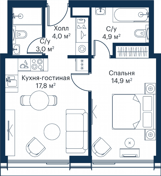 City Bay Москва — планировка 1