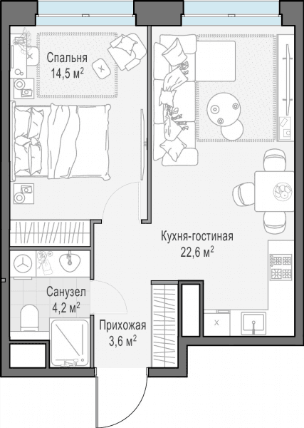 West Garden Москва — планировка 1