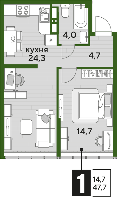 DOGMA PARK Краснодар — планировка 1