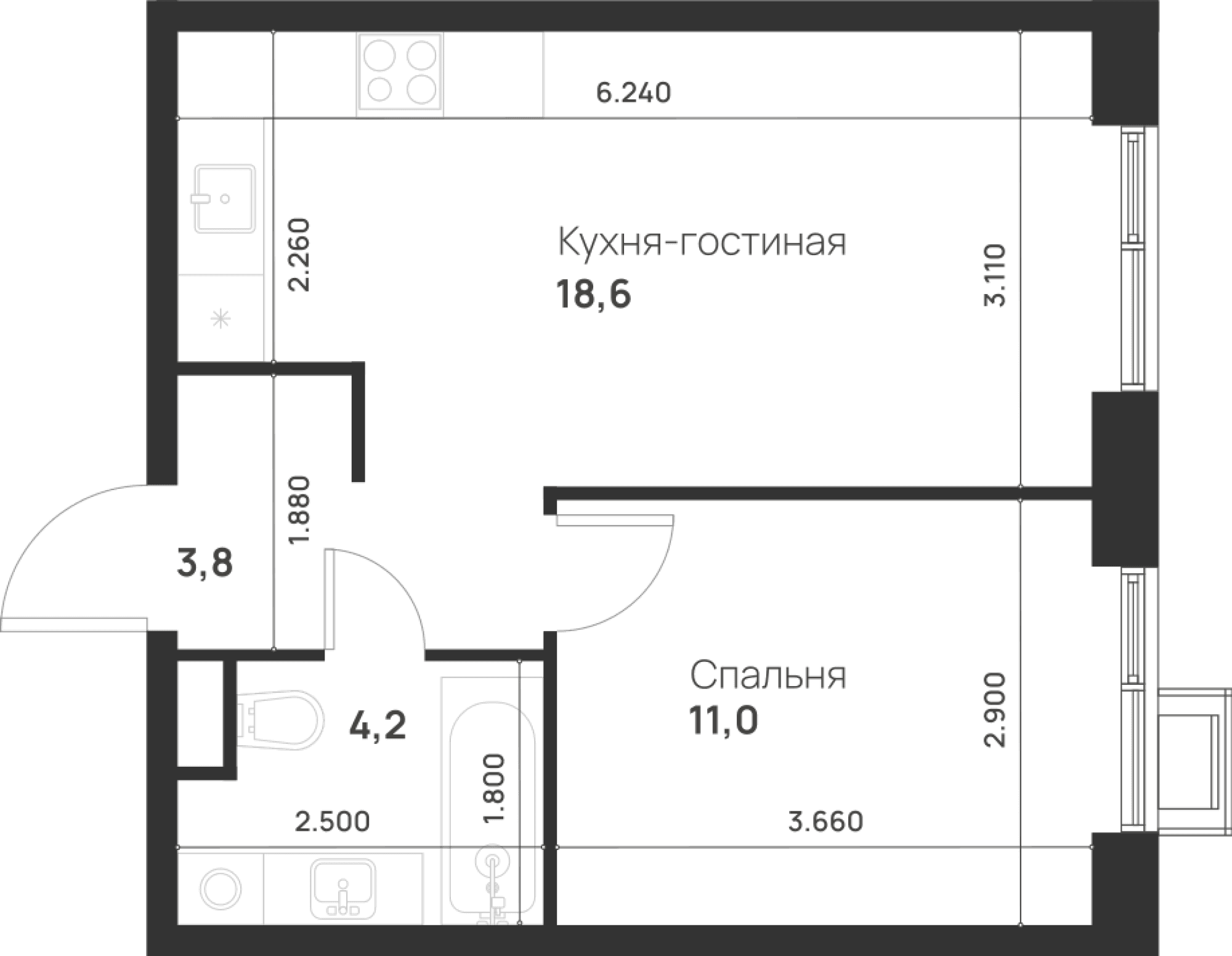 Foreville Москва — планировка 1