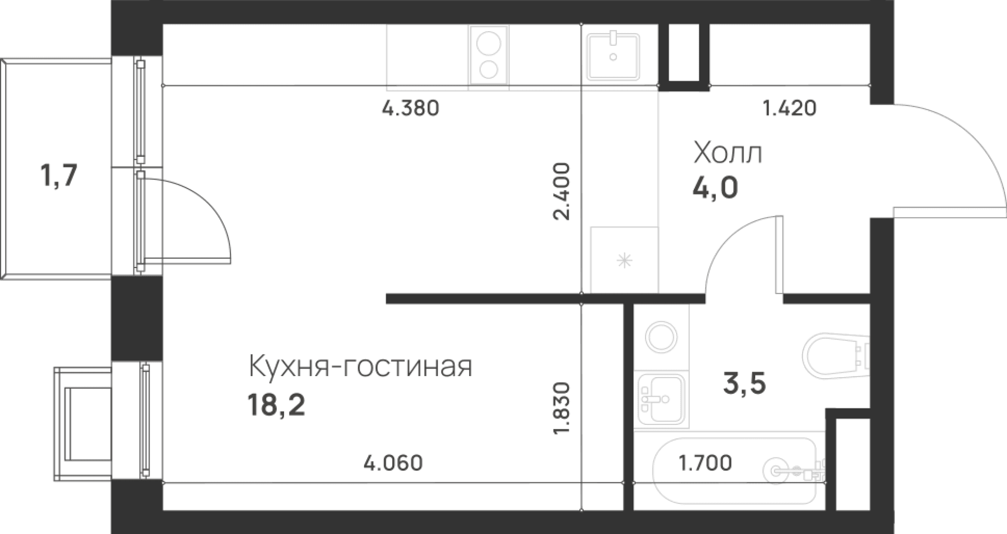 Foreville Москва — планировка 1