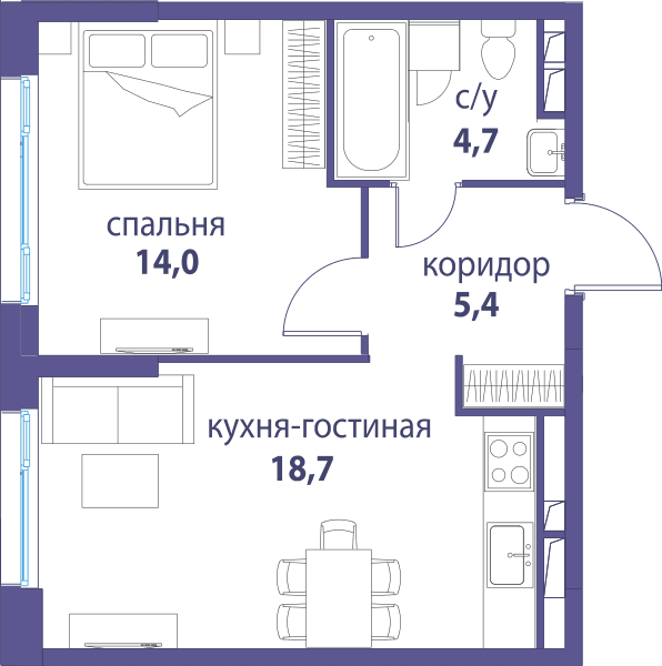 Символ, Вдохновение Москва — планировка 1
