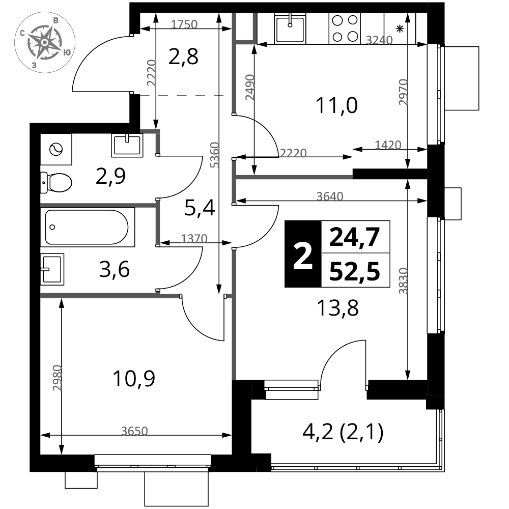 1-й Измайловский Москва — планировка 2