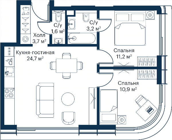City Bay Москва — планировка 2