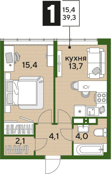 DOGMA PARK Краснодар — планировка 1