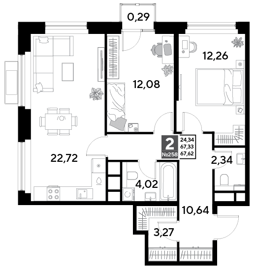 EVO Реутов — планировка 2
