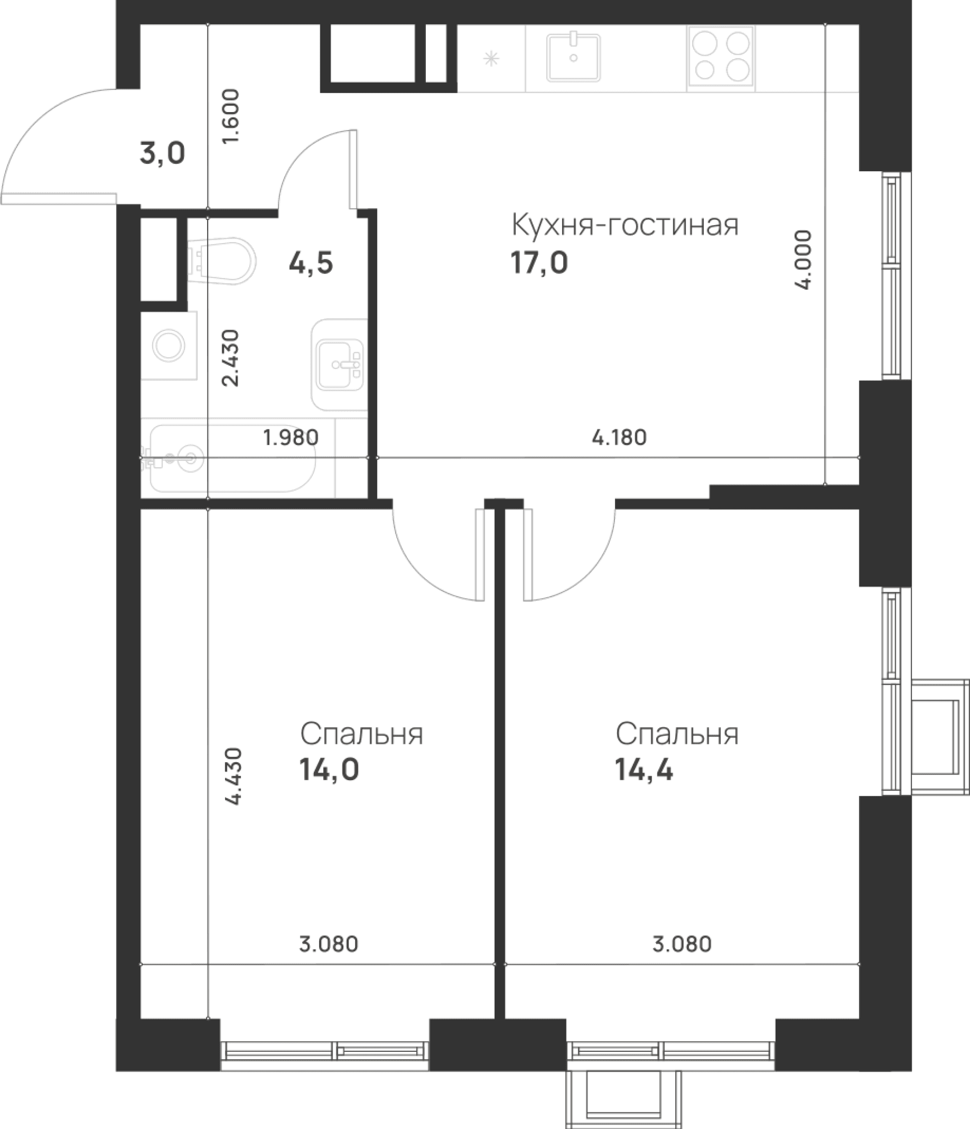 Foreville Москва — планировка 2