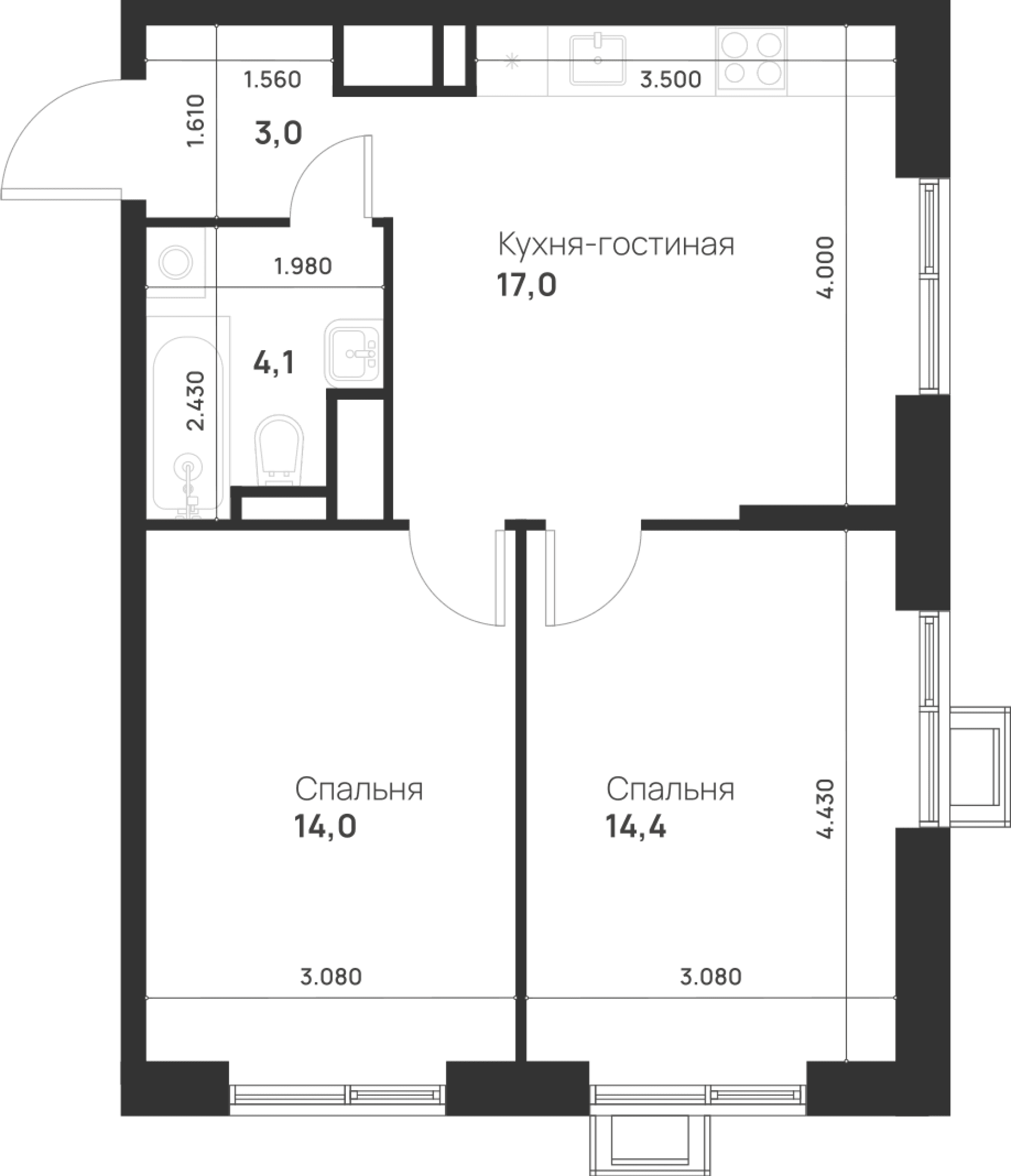 Foreville Москва — планировка 2