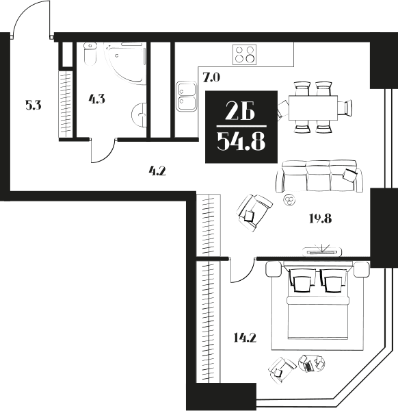 DECO Residence Москва — планировка 2