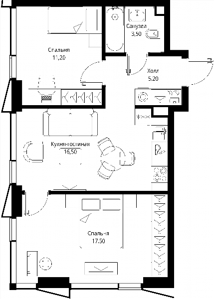 Cityzen Москва — планировка 2