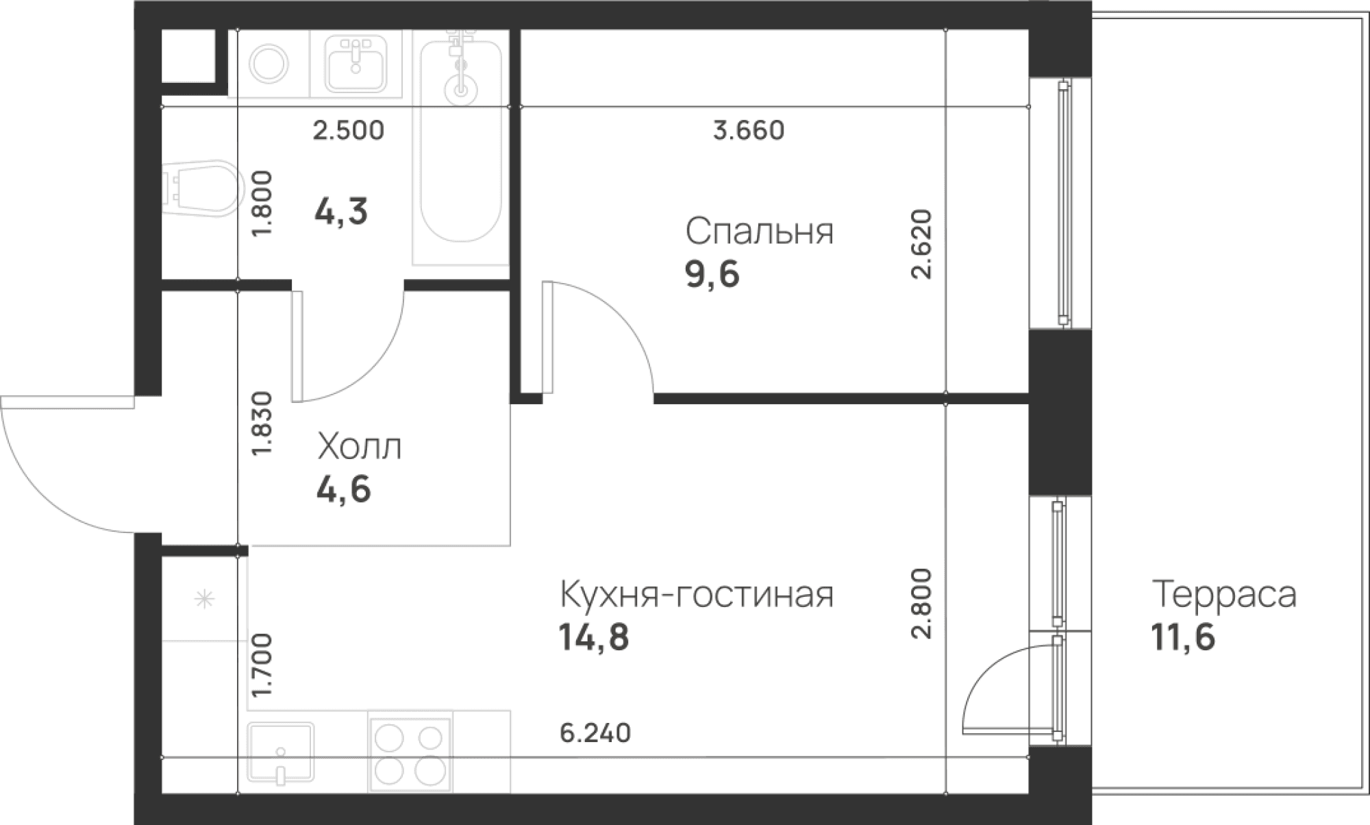 Foreville Москва — планировка 1