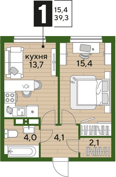 DOGMA PARK Краснодар — планировка 1