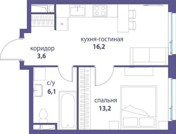 Символ, Независимость Москва — планировка 1