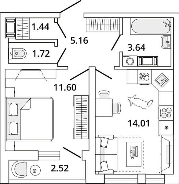 MASTER PLACE Санкт-Петербург — планировка 1