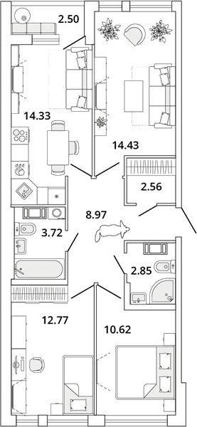 MASTER PLACE Санкт-Петербург — планировка 3