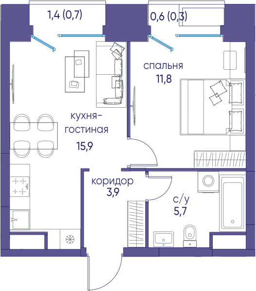 Остров, Остров.6 Москва — планировка 1