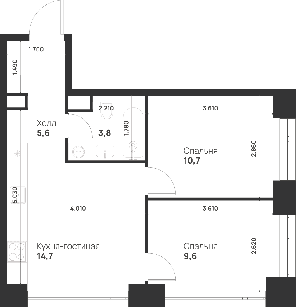 Voice Towers Москва — планировка 2
