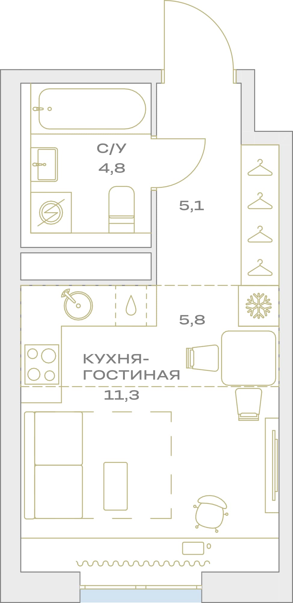 Детали Москва — планировка 1