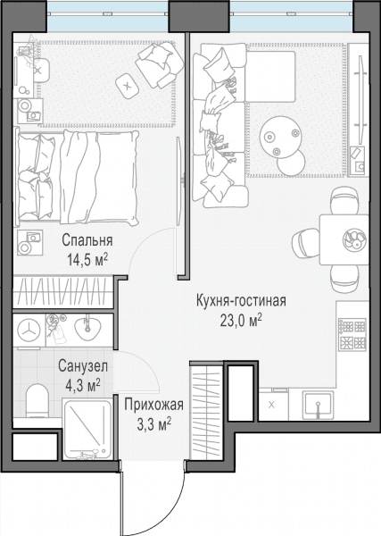 West Garden Москва — планировка 1