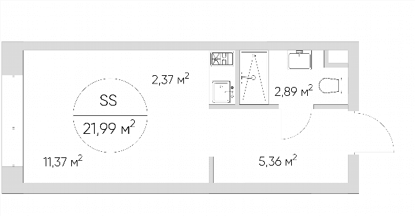 Nice loft Москва — планировка Студия