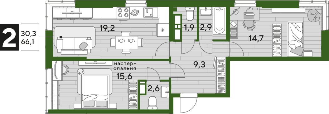 DOGMA PARK Краснодар — планировка 2