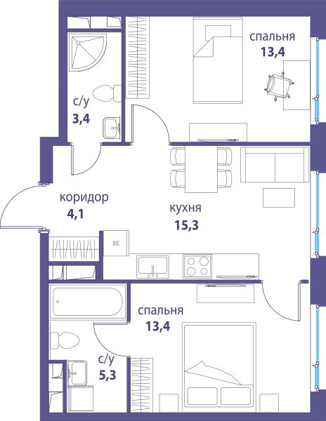 Символ, Независимость Москва — планировка 2