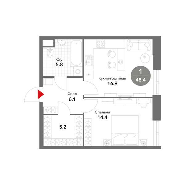 Voxhall Москва — планировка 1