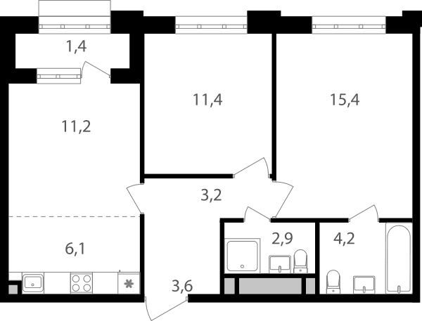 Михалковский Москва — планировка 3