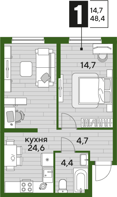 DOGMA PARK Краснодар — планировка 1