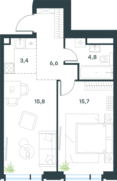 level академическая Москва — планировка 2