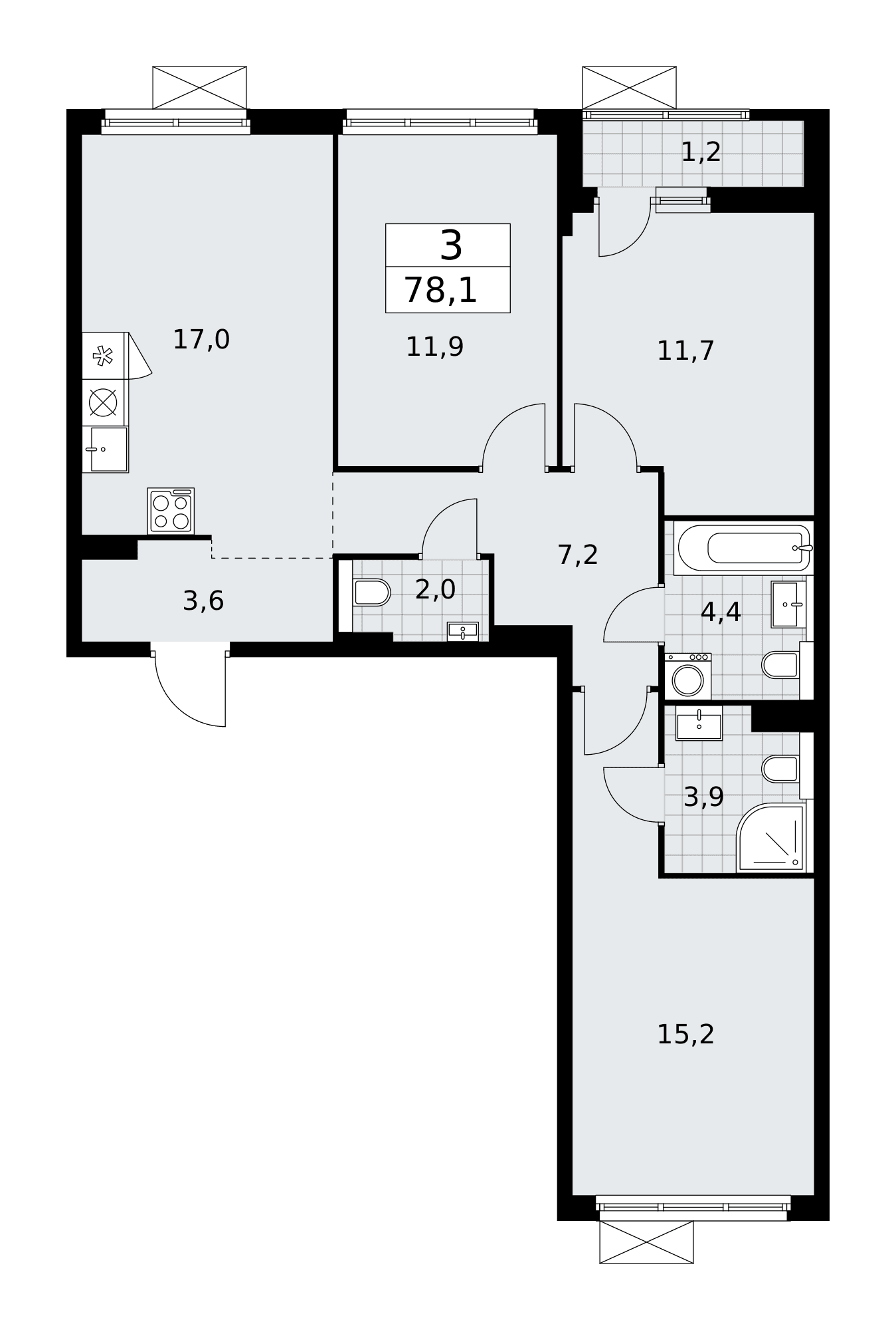 Бунинские кварталы Москва — планировка Студия