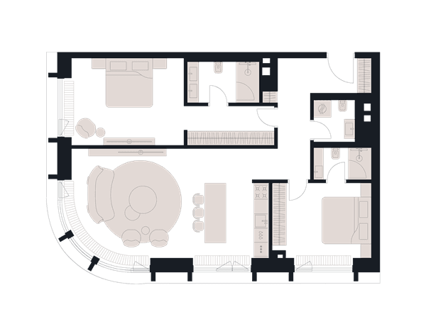 Victory Park Residence Москва — планировка 3