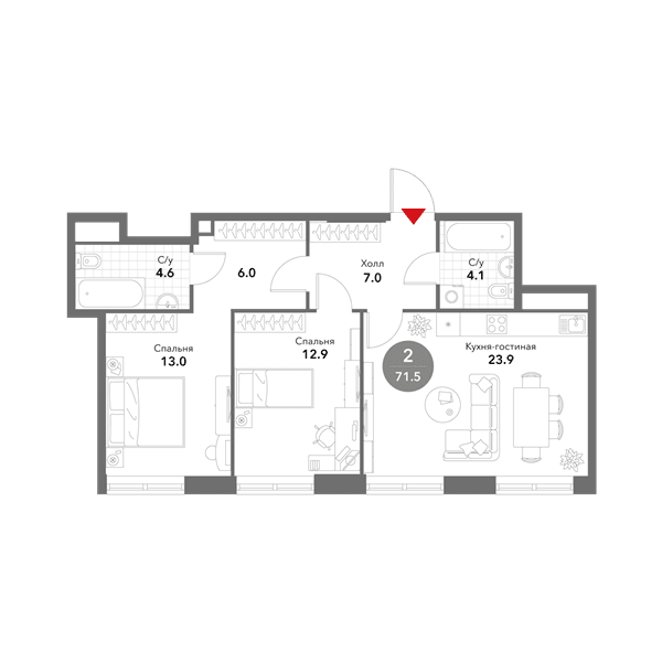 Voxhall Москва — планировка 2
