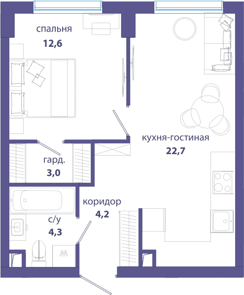 Событие, Событие 4 Москва — планировка 1