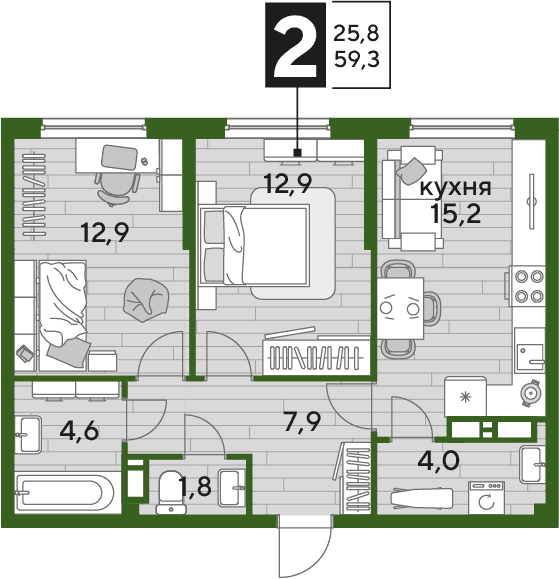 DOGMA PARK Краснодар — планировка 2