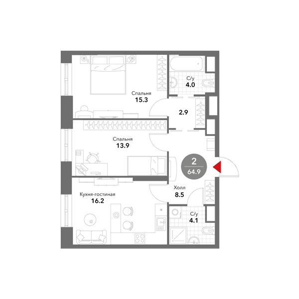 Voxhall Москва — планировка 2
