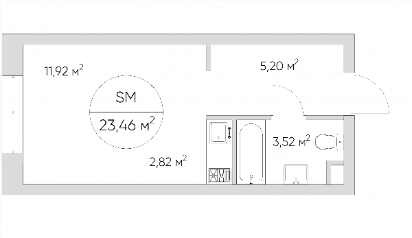 Nice loft Москва — планировка Студия
