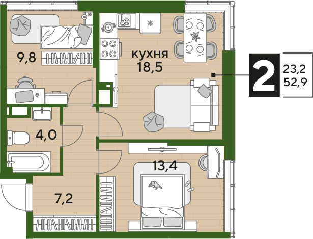 DOGMA PARK Краснодар — планировка 2
