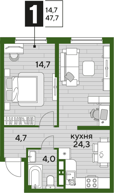 DOGMA PARK Краснодар — планировка 1