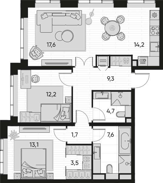 Pride-home Москва — планировка 3