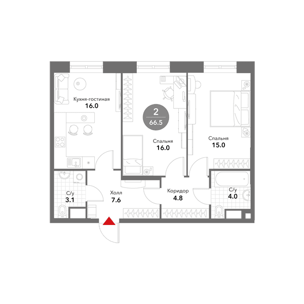 Voxhall Москва — планировка 2