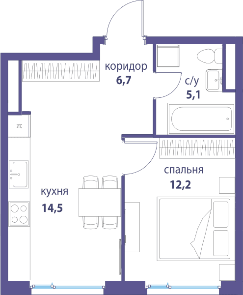 Символ, Независимость Москва — планировка 1