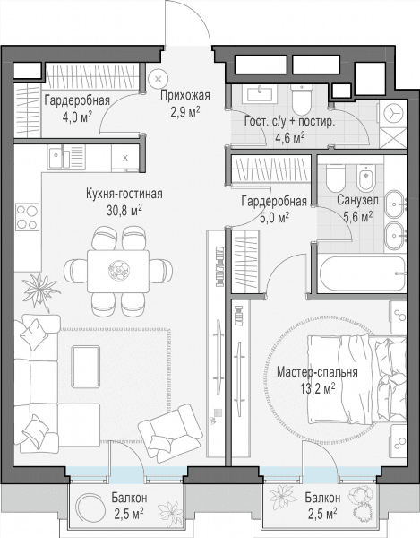 Тишинский Бульвар Москва — планировка 1