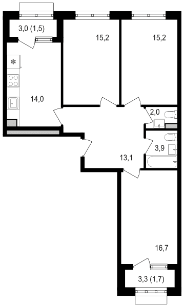 Михалковский Москва — планировка 3